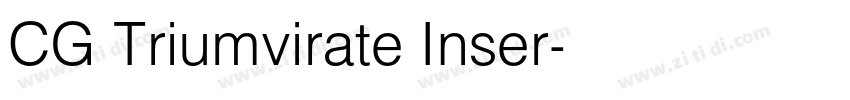 CG Triumvirate Inser字体转换
